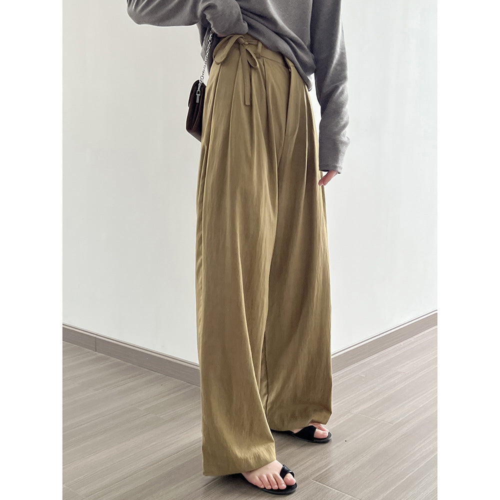 High Waist Loose Straight Trousers