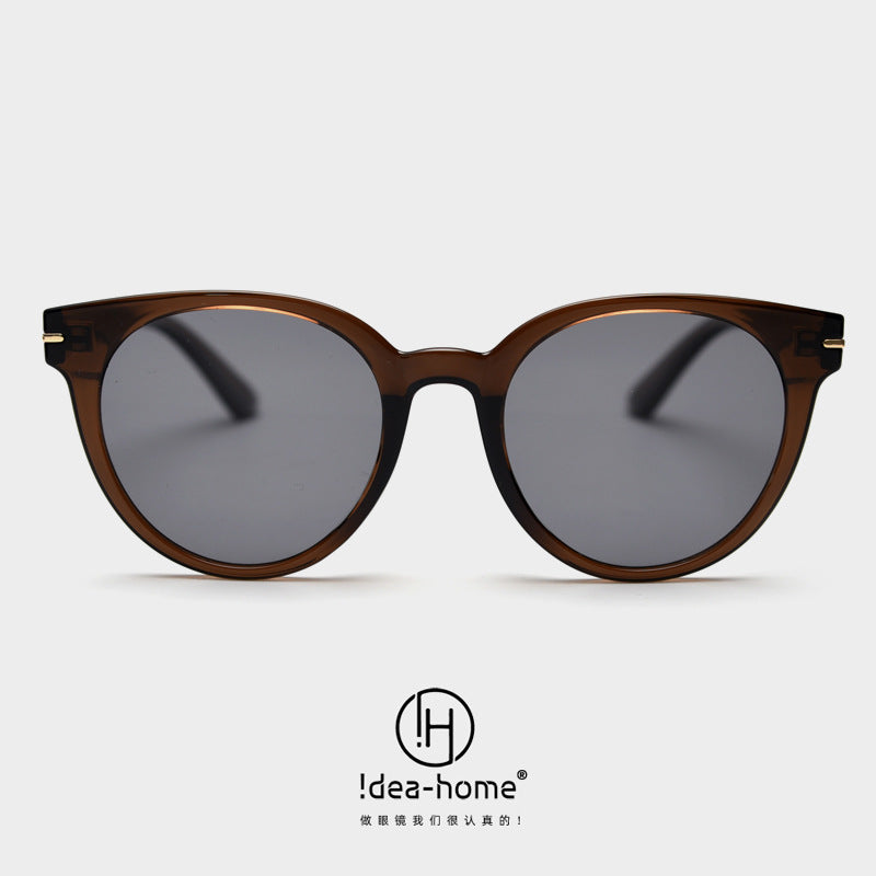 Round Large Frame Geometric Sunglasses