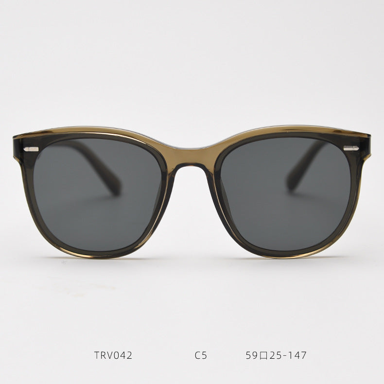 Round Frame Street Photography Geometry Sunglasses