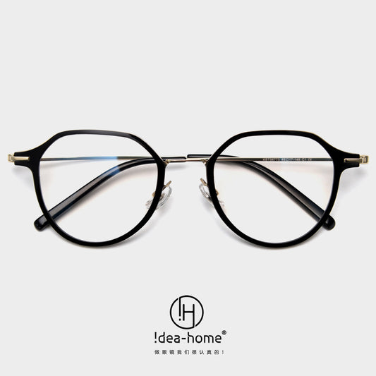 Oval Frame Geometric Blue Light Glasses