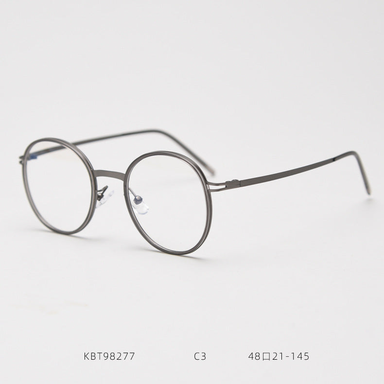 Round Frame Geometric Blue Light Glasses