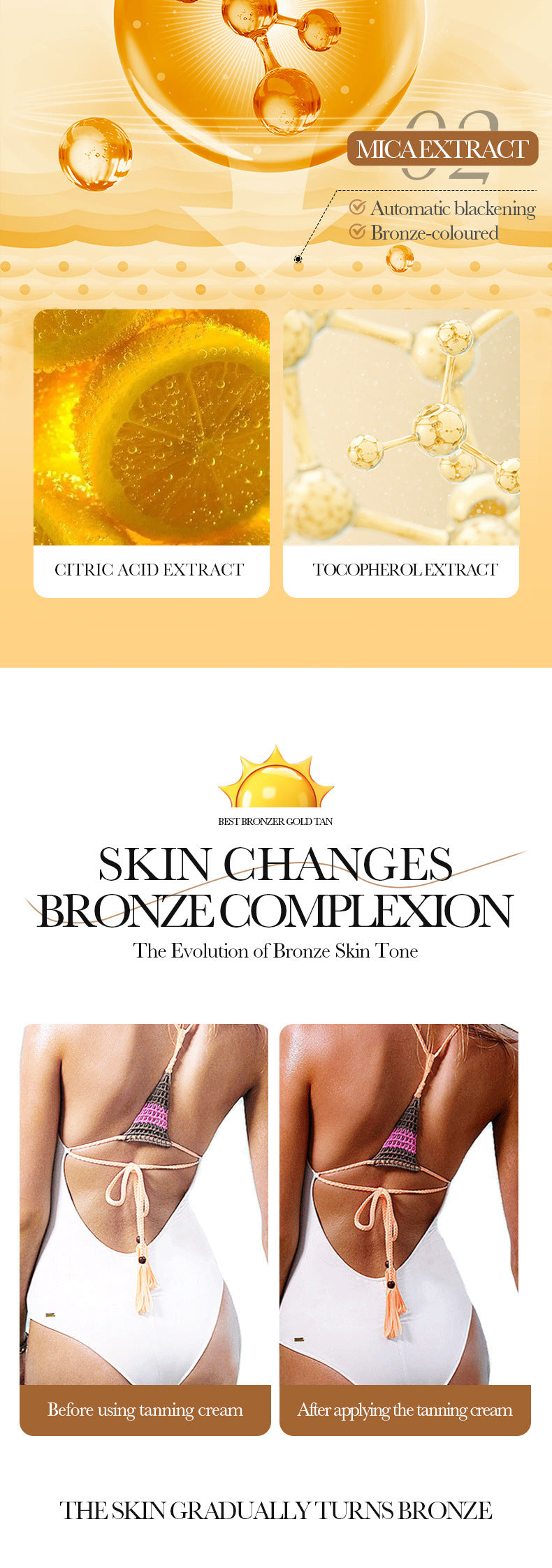 Bronze Tanning Moisturizing Body Cream