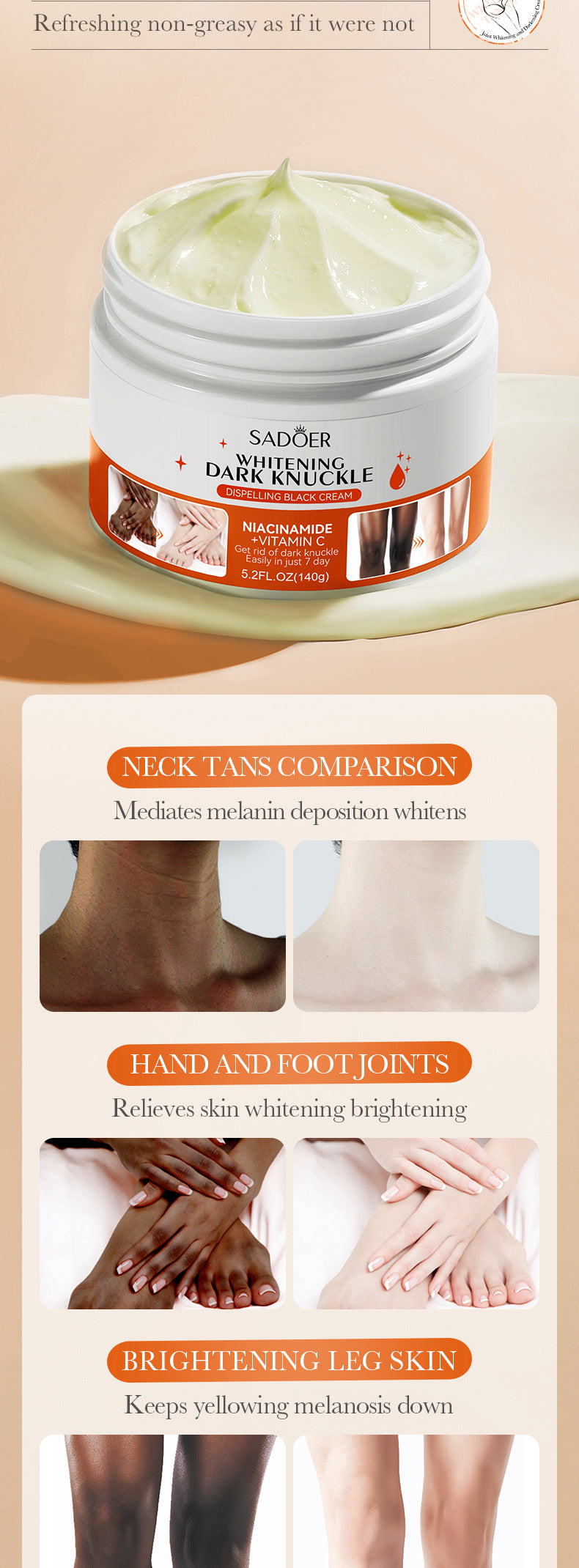 Joint Whitening & Darkening Moisturizing Body Cream