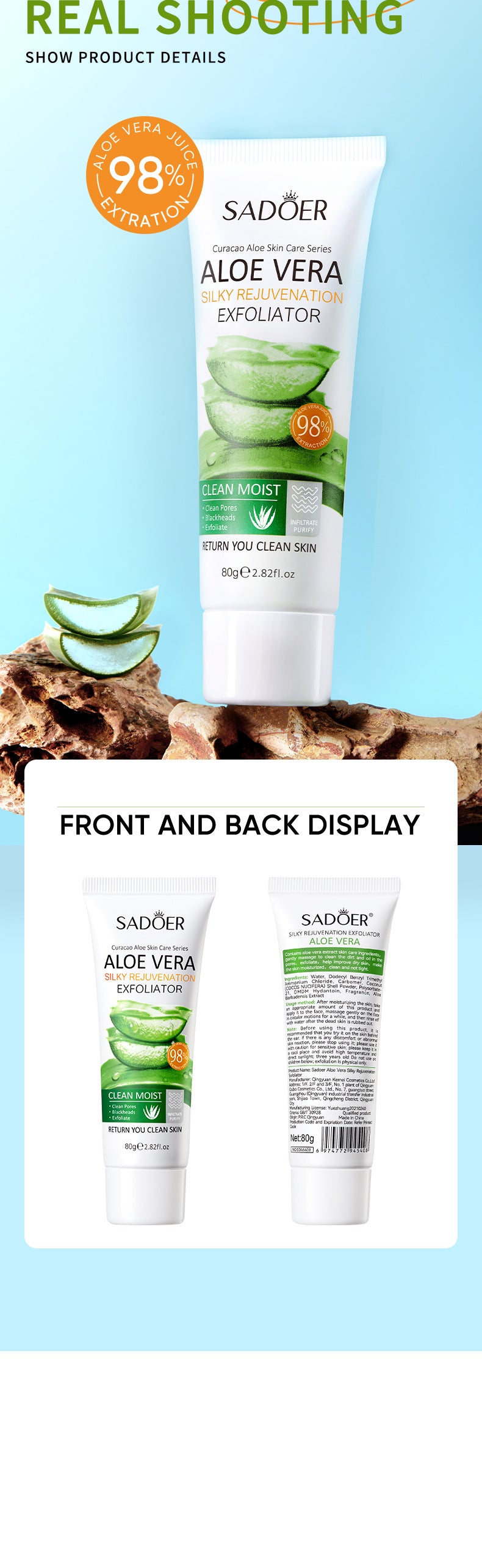 Aloe Vera Exfoliating Gel