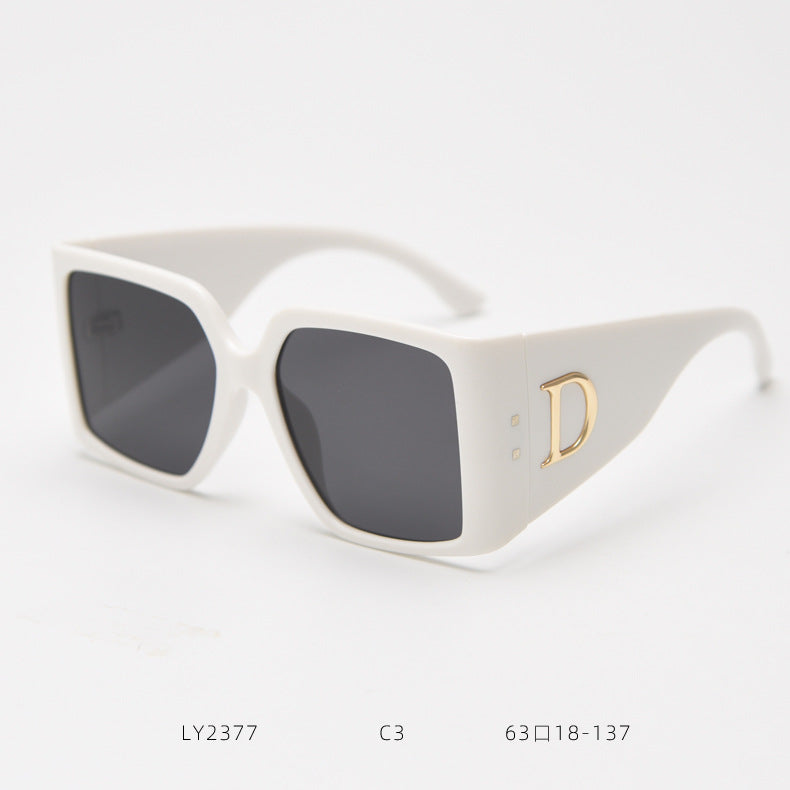 Square Letters Geometric Sunglasses