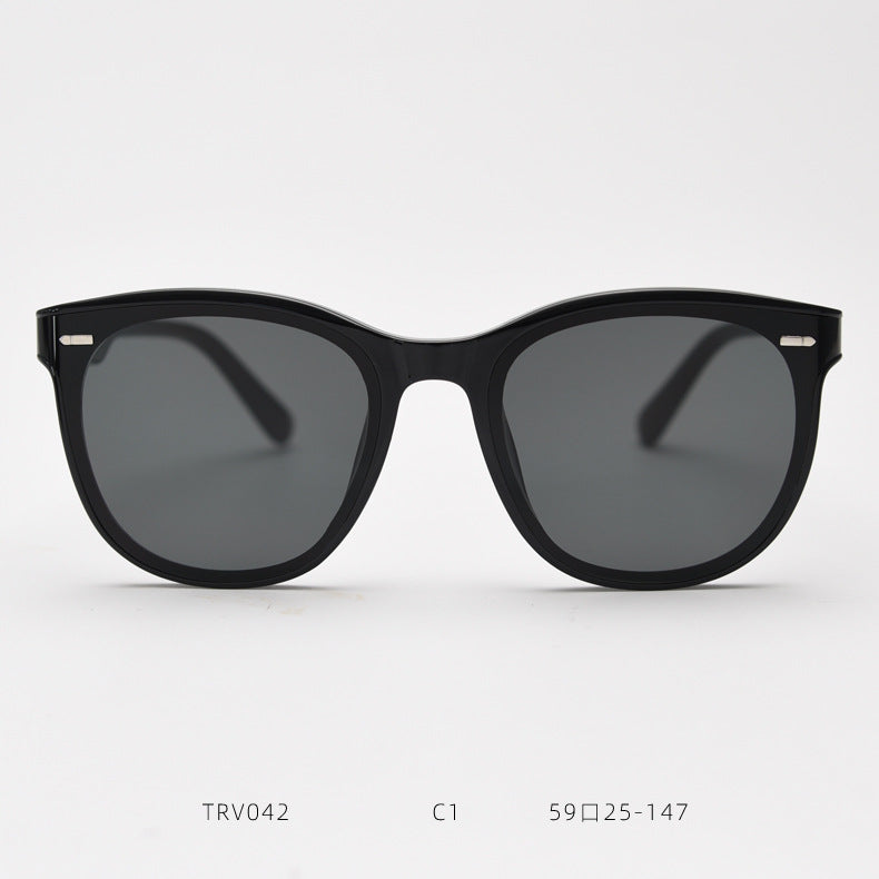 Round Frame Street Photography Geometry Sunglasses