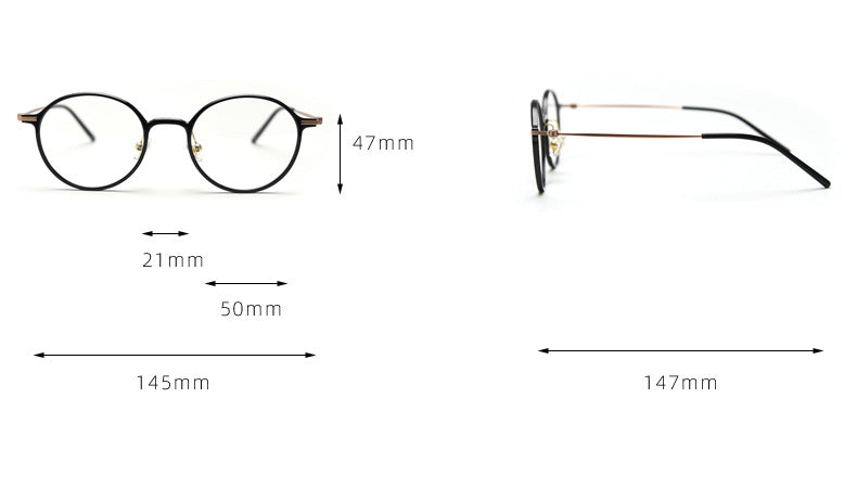 Round Frame Geometric Blue Light Glasses