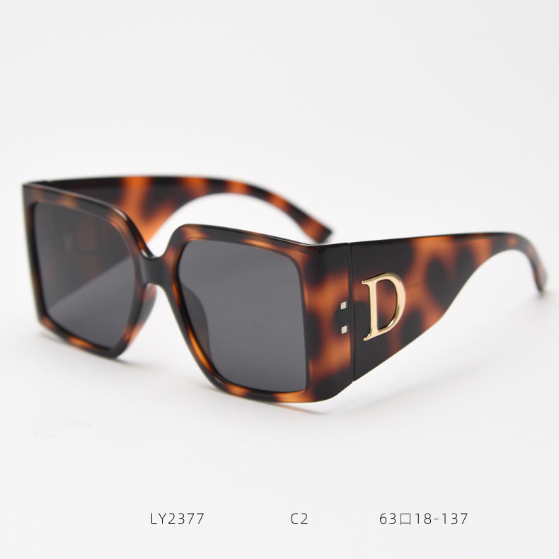 Square Letters Geometric Sunglasses