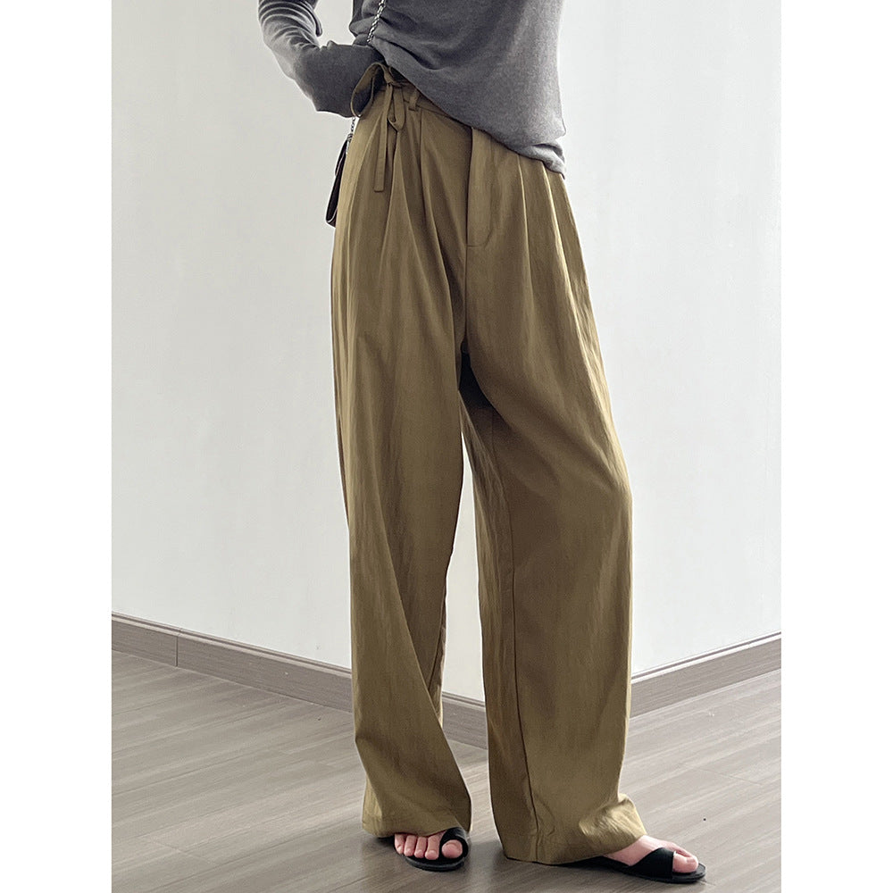 High Waist Loose Straight Trousers