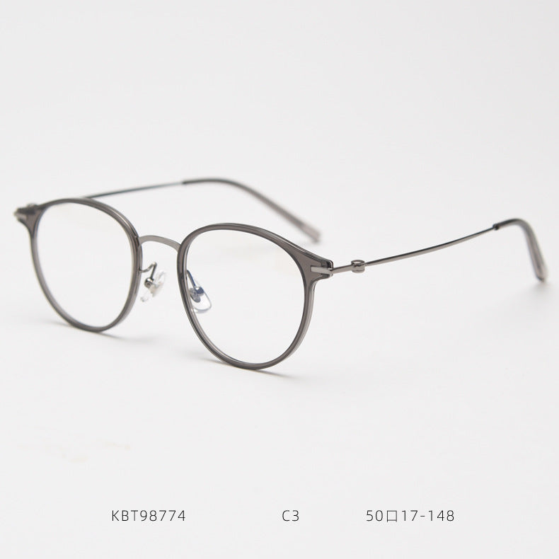 Round Frame Geometric Blue Light Glasses