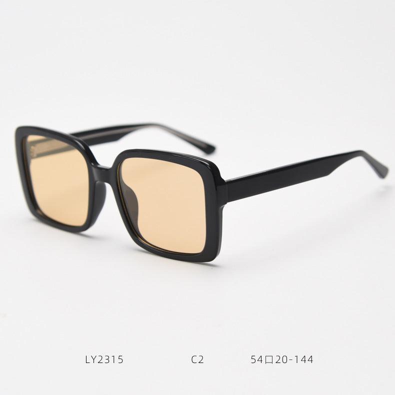 Square Frame Geometric Blue Light Sunglasses