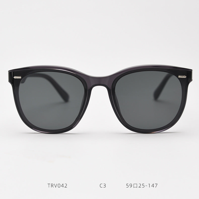 Round Frame Street Photography Geometry Sunglasses