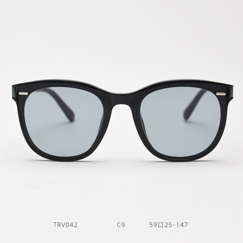 Round Frame Street Photography Geometry Sunglasses