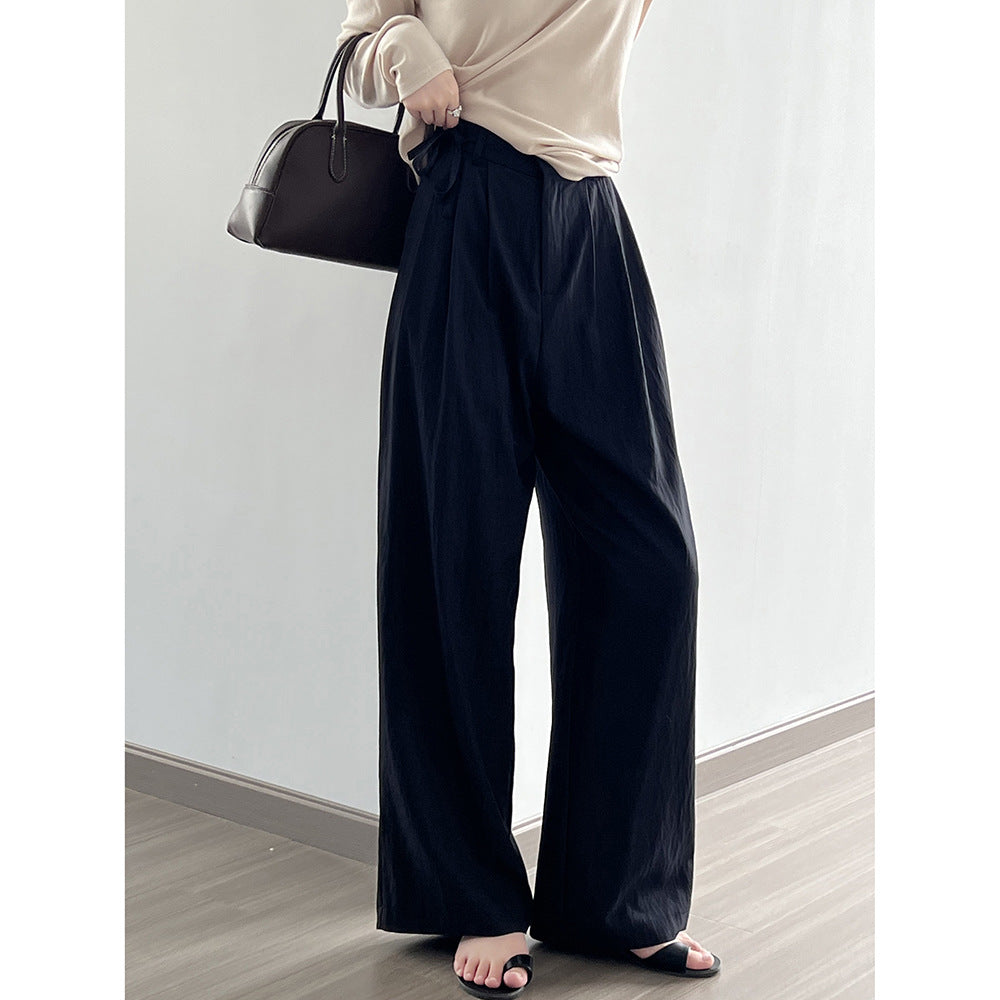 High Waist Loose Straight Trousers