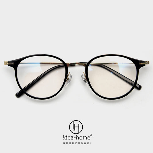 Round Frame Geometric Blue Light Glasses