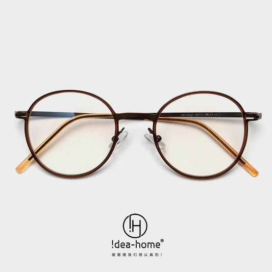 Round Frame Geometric Blue Light Glasses