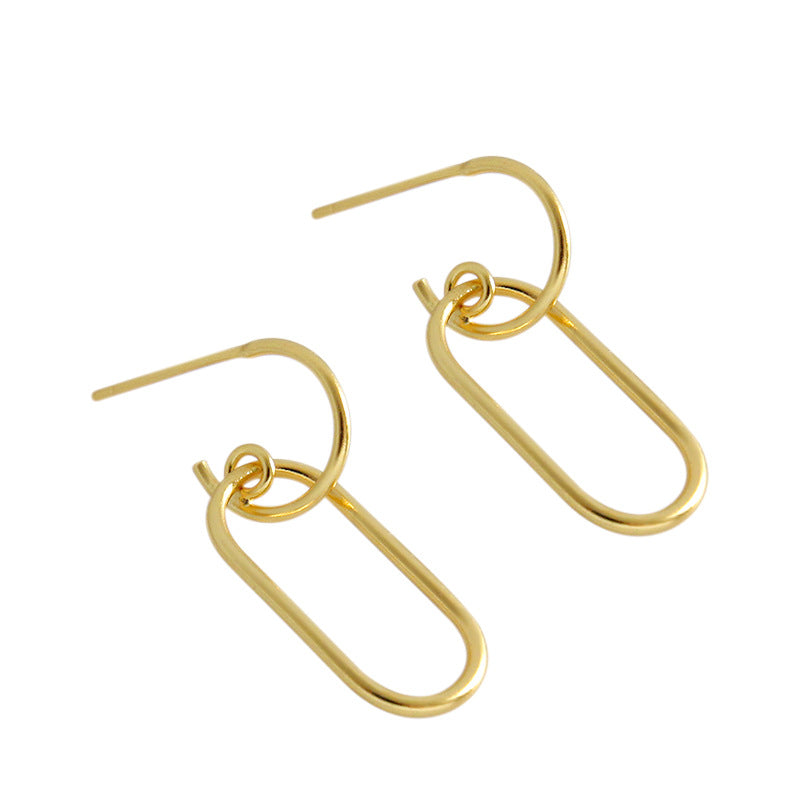 Gold Plated Pin Minimalist Earring Stud