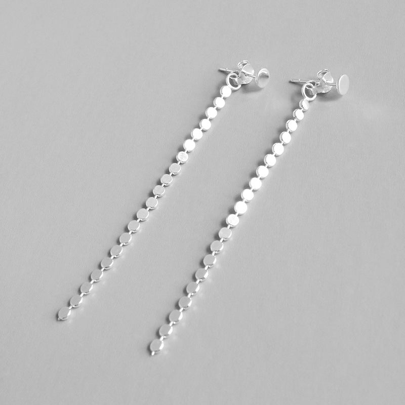 Silver Chain Minimalist Earring Stud