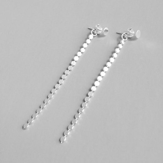 Silver Chain Minimalist Earring Stud