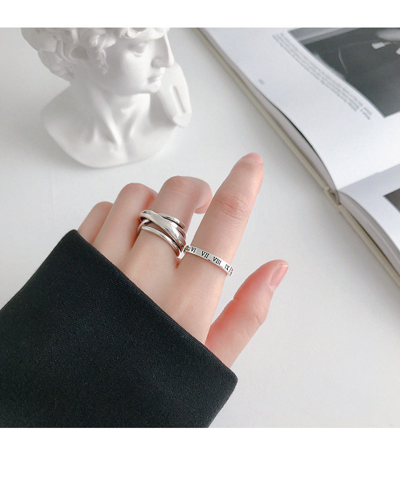 Silver Round Minimalist Ring