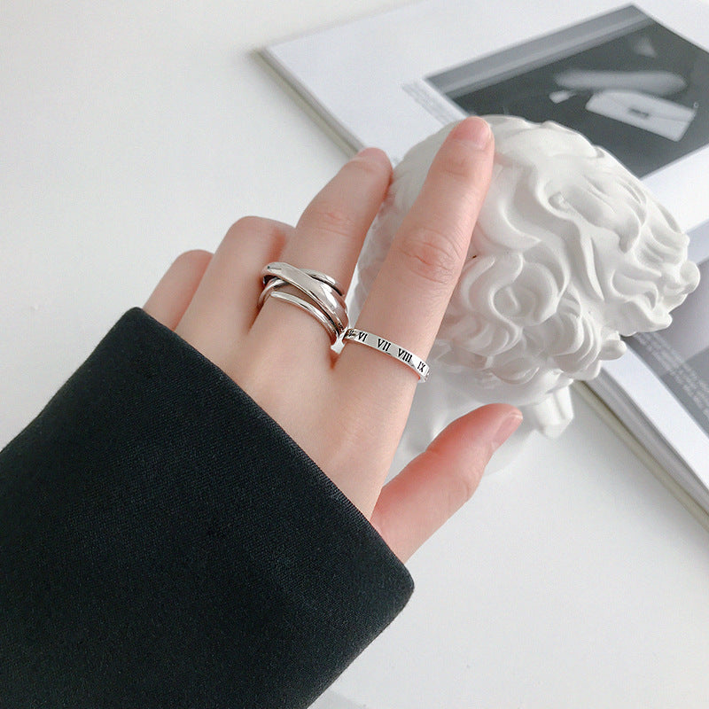 Silver Round Minimalist Ring