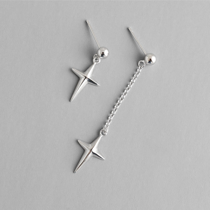 Silver Cross Minimalist Earring Dangle