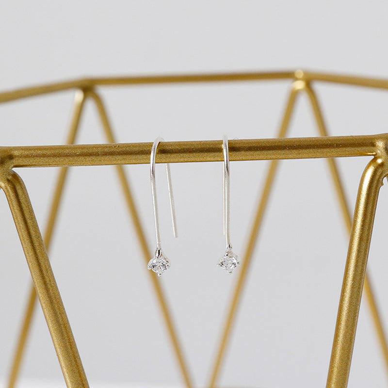 Silver Chain Minimalist Earring Stud