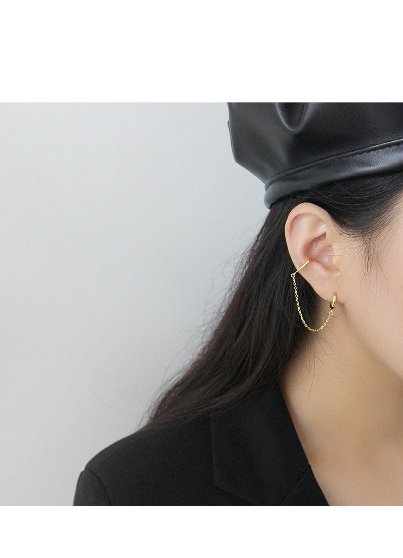 Gold Plated Round Minimalist Earring Hoops