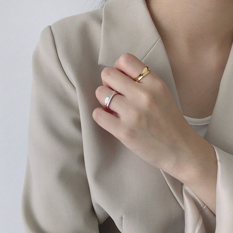 Gold Plated Round Minimalist Ring