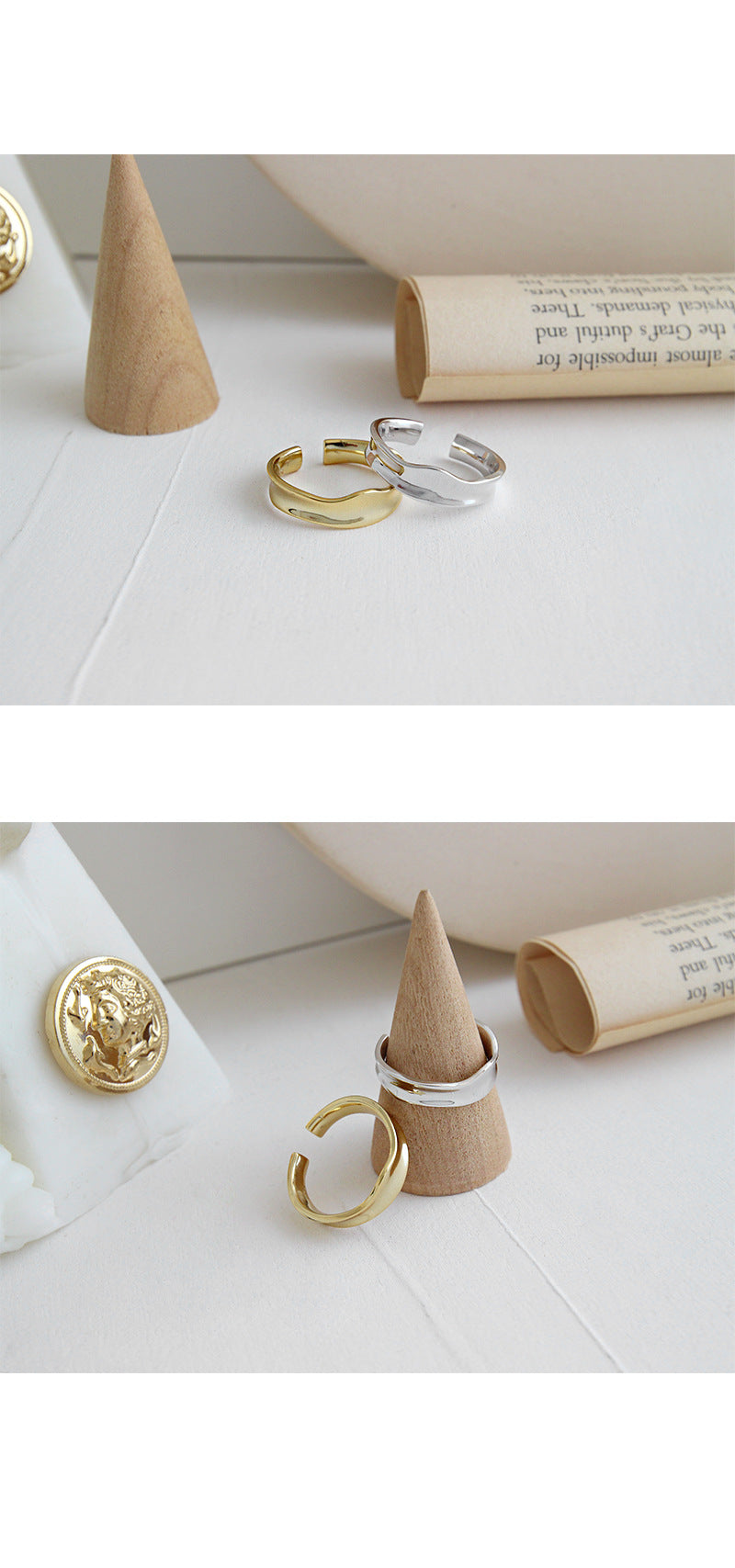 Gold Plated Round Minimalist Ring