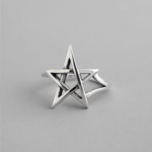 Silver Star Minimalist Ring