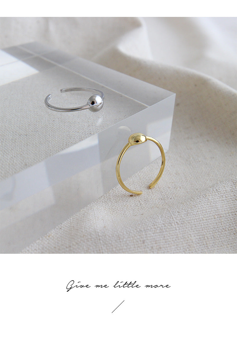 Silver Round Minimalist Ring