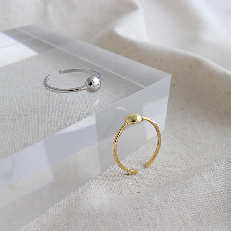 Silver Round Minimalist Ring