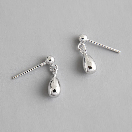 Silver Ball Minimalist Earring Dangle