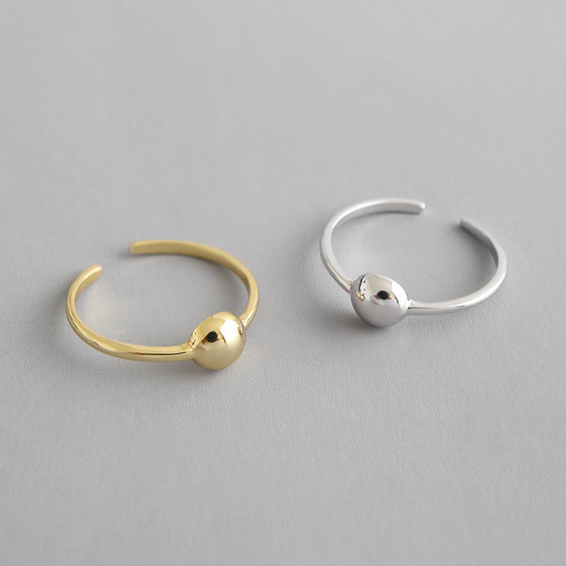 Silver Round Minimalist Ring