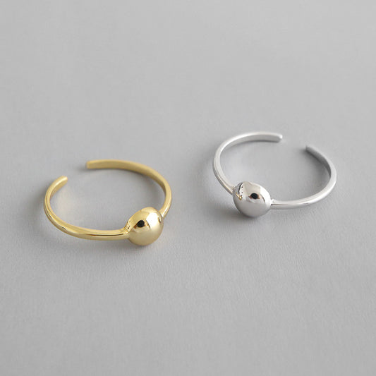 Silver Round Minimalist Ring