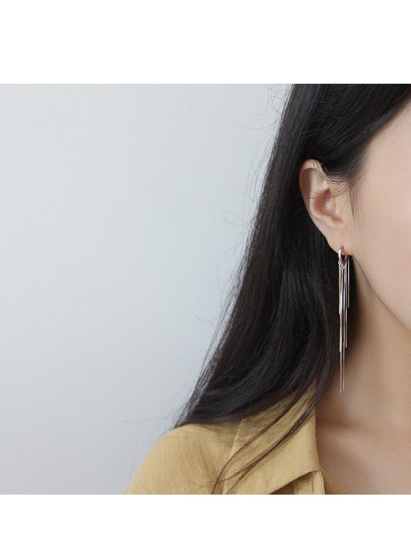 Silver Round Minimalist Earring Hoops