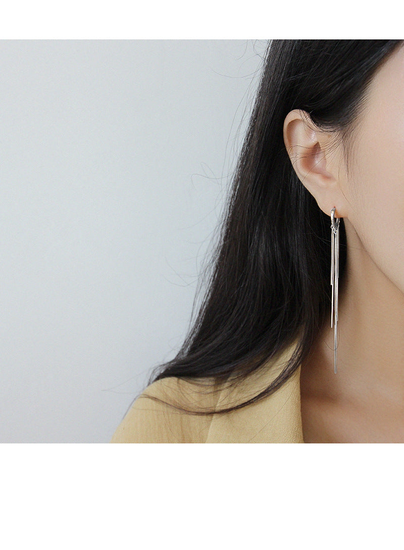 Silver Round Minimalist Earring Hoops