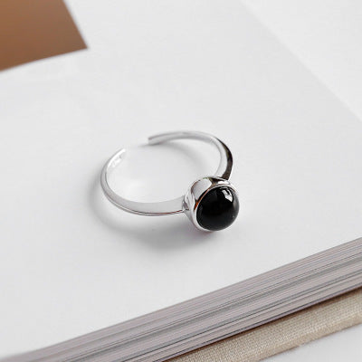 Silver Gem Minimalist Ring