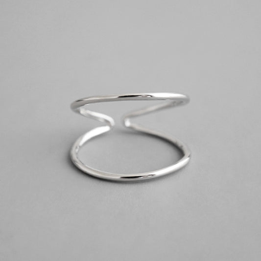 Silver Round Minimalist Ring