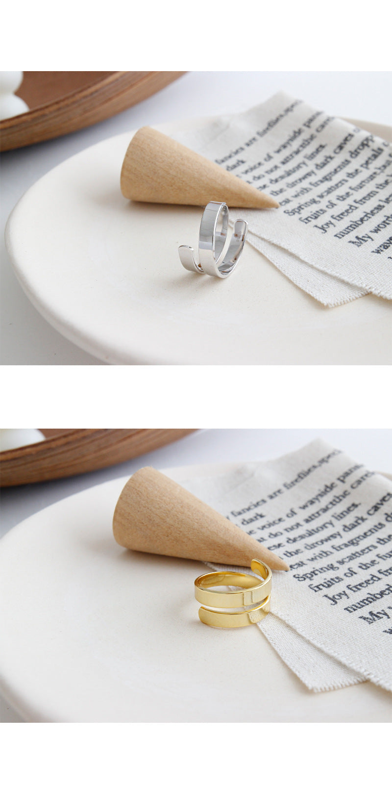 Gold Plated Round Minimalist Ring