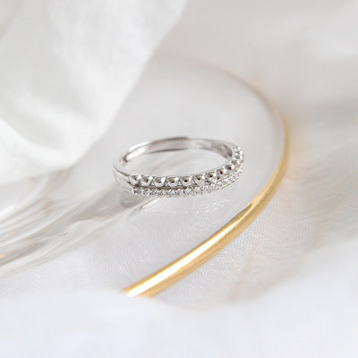 Silver Round Minimalist Ring