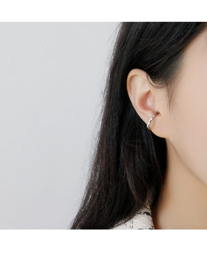 Silver Round Minimalist Earring Cuff