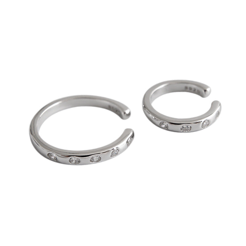 Silver Round Minimalist Earring Cuff