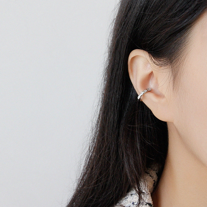 Silver Round Minimalist Earring Cuff