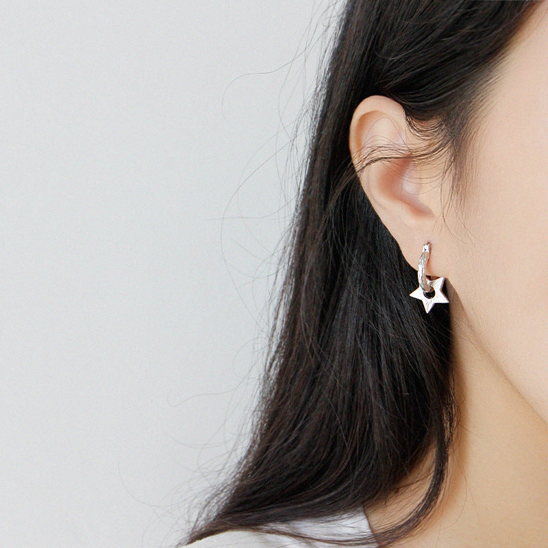 Gold Plated Star Minimalist Earring Hoops