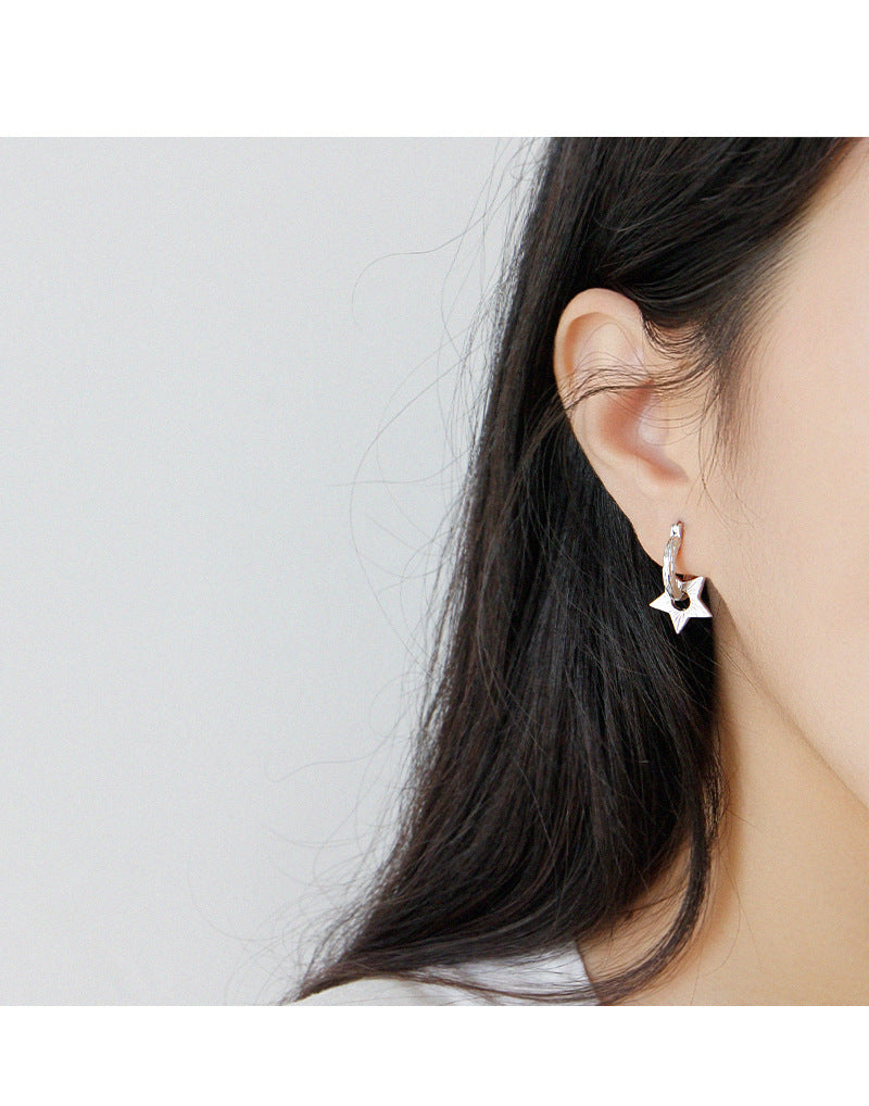 Gold Plated Star Minimalist Earring Hoops