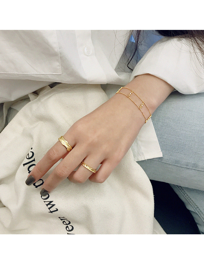 Gold Plated Round Minimalist Ring