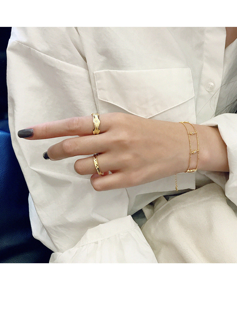 Gold Plated Round Minimalist Ring