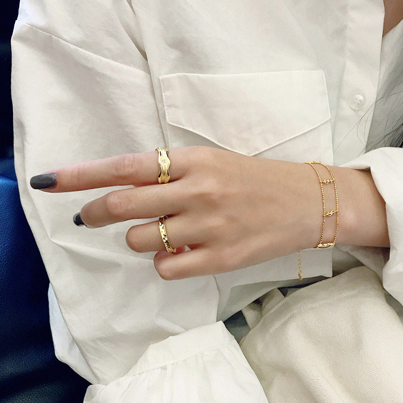 Gold Plated Round Minimalist Ring